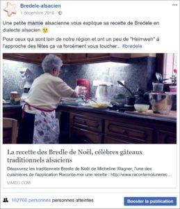 Recette Bredele de Grand-Mère Post facebook mamie bredele en 2016